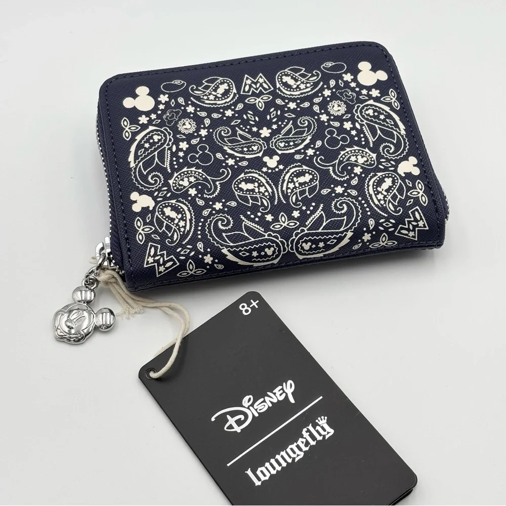 Loungefly Disney Navy Paisley Mickey Mouse
Zip-Around Wallet - Picture 1 of 9